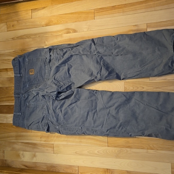 Men's Gray Carhartt Cargo Pants 34x30 - Picture 6 of 7